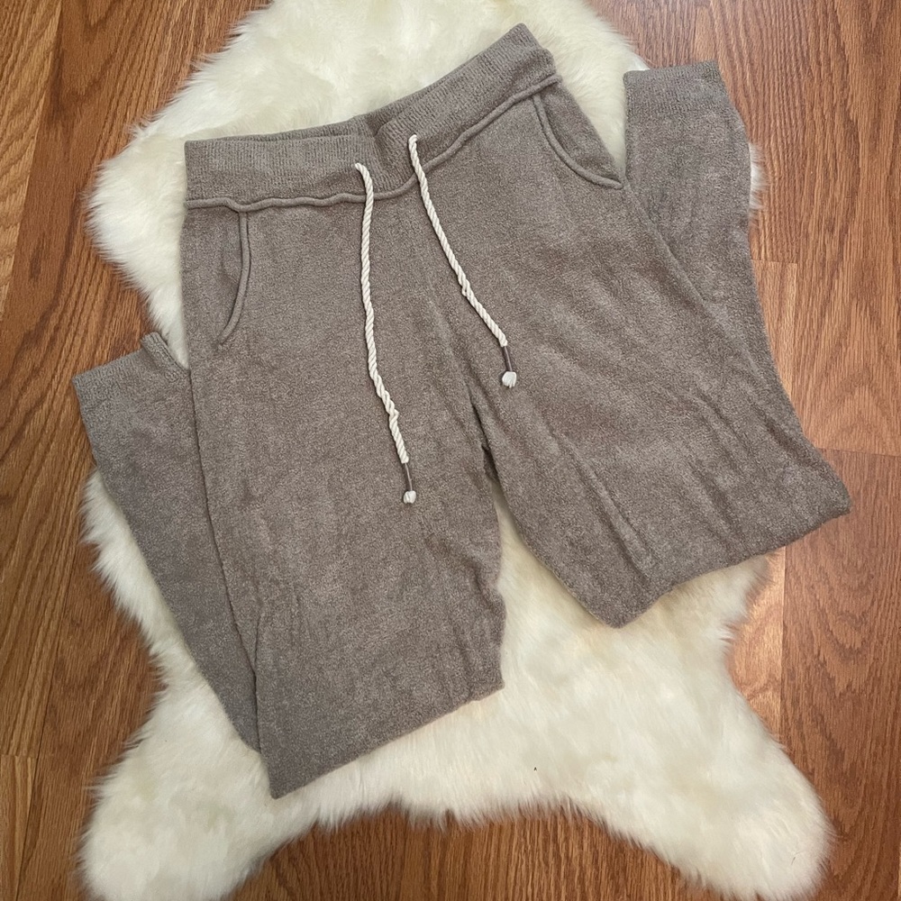 Young Fabulous and Broke Drawstring Skinny Leg Fuzzy Soft Legging Sleep Pants
